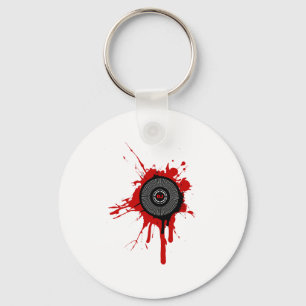 DJ Platter Splatter - Disc Jockey Turntable Deck Key Ring