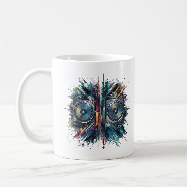 Dj Print Coffee Mug (Left)