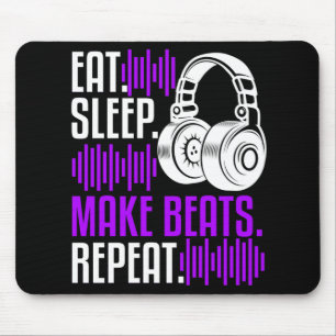DJ Producer Eat Sleep Make Beats Music Mouse Mat