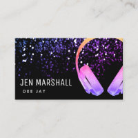 DJ purple music headphones