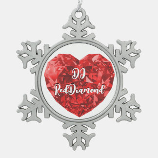 DJ RedDiamond Snowflake Framed Ornament