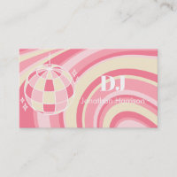 DJ Retro Groovy Wave Disco Ball Pink