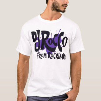DJ Rocco From Rockland Logo Black Lettering T-Shirt