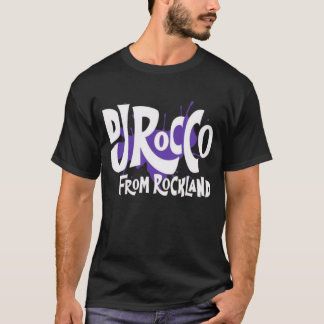 DJ Rocco From Rockland Logo White Lettering T-Shirt