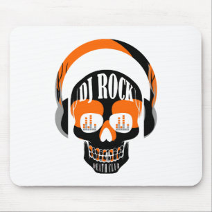 DJ rock skull death club music Mouse Mat