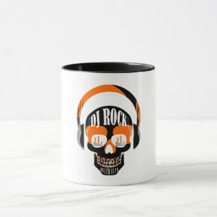 DJ rock skull death club music Mug