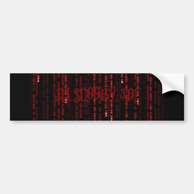 DJ Scooby 3D Gear Bumper Sticker (Front)
