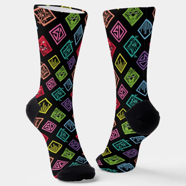 DJ Scooby-Doo Pattern Socks (Angled)