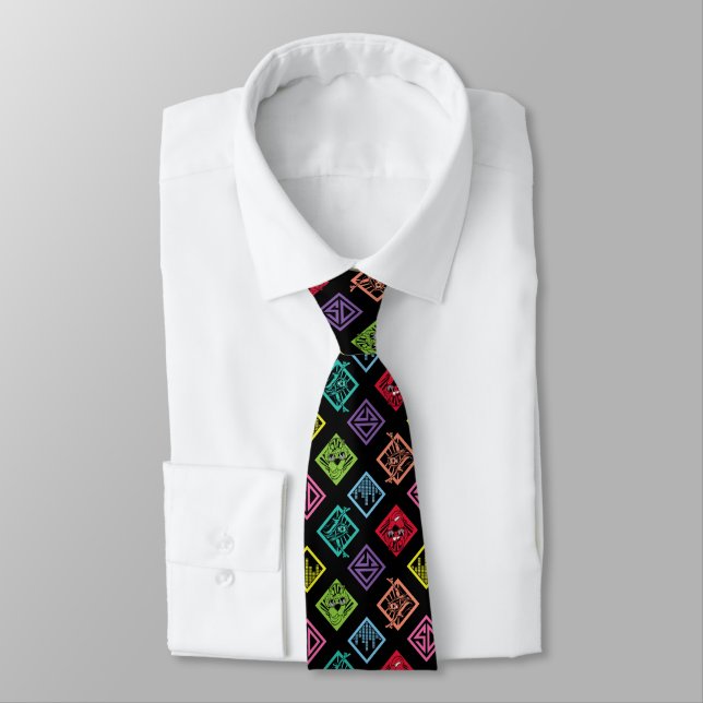 DJ Scooby-Doo Pattern Tie (Tied)