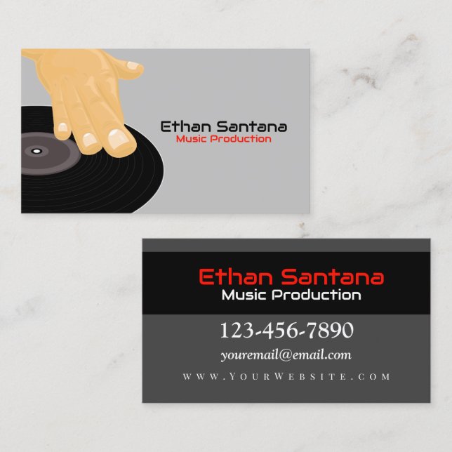 Dj Scratch Business Card (Front/Back)