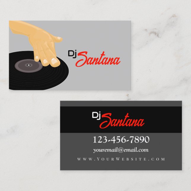 Dj Scratch Business Card (Front/Back)