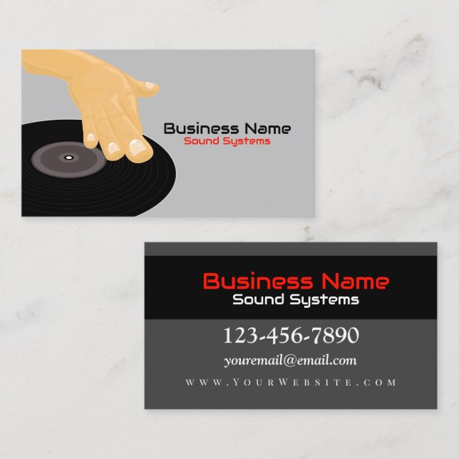 Dj Scratch Business Card (Front/Back)