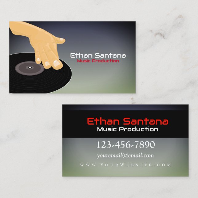 Dj Scratch Business Card (Front/Back)