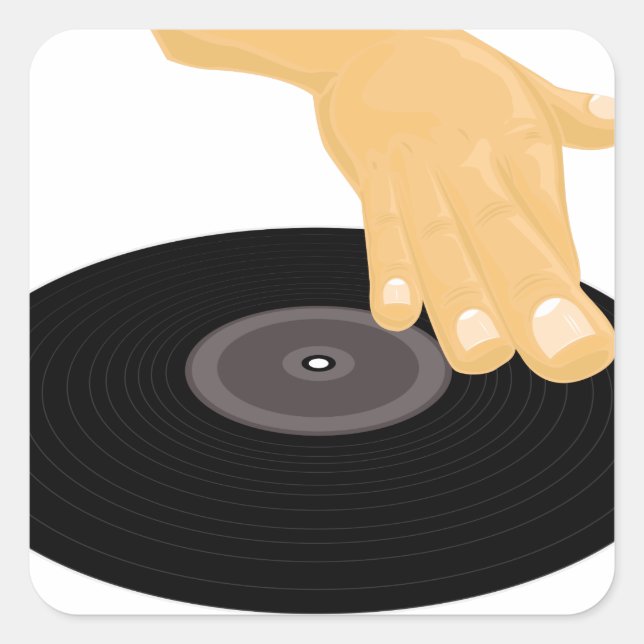 Dj Scratch Square Sticker (Front)