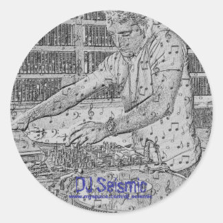 DJ Seismic- Makin Music! Classic Round Sticker