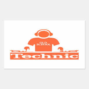 dj shirt rectangular sticker
