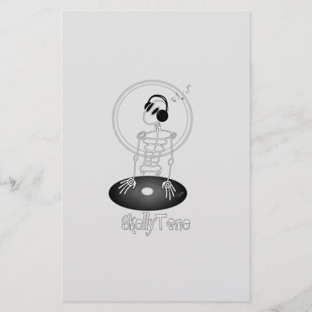 DJ Skeleton Stationery (Front)