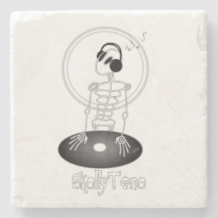 DJ Skeleton Stone Coaster