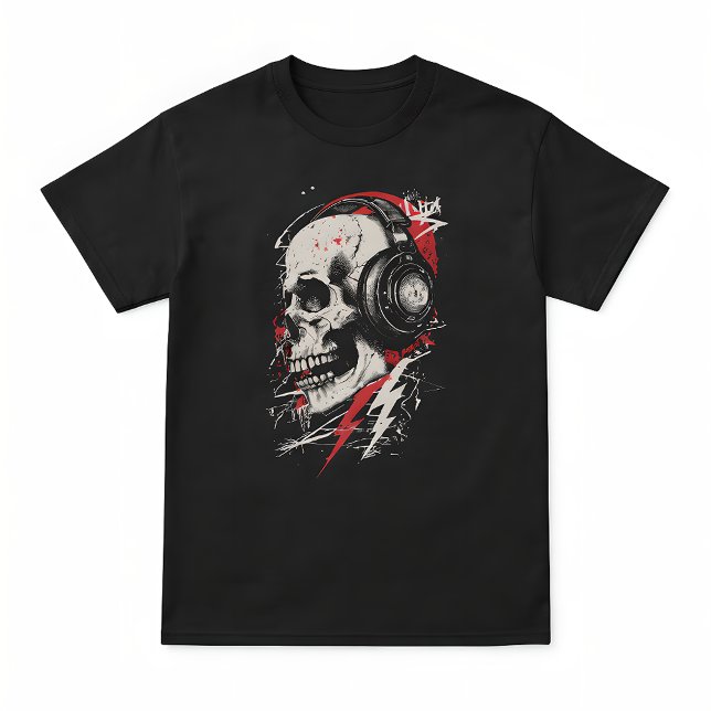 DJ Skull Headphones Lightning Music Electronic Got T-Shirt (Creator Uploaded)