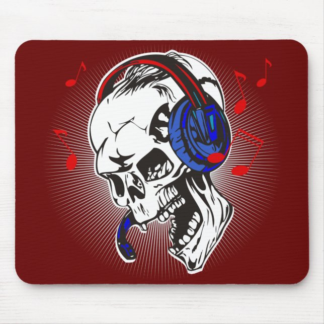 DJ Skull Mouse Mat (Front)
