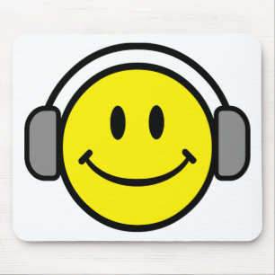 DJ Smiling Face Mouse Mat