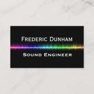 DJ Sound Engineer Music Rainbow Business Cards