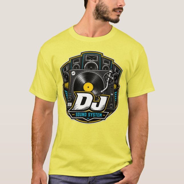 DJ Sound System Graphic T-Shirt (Front)