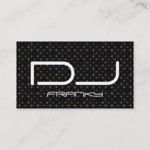 DJ sparkling pastel stars Business Card