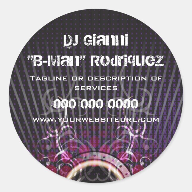 DJ Speaker Rays Promotional Sticker (Front)