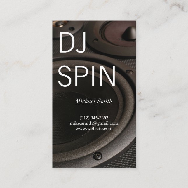 DJ | Speakers | Music Engineer | Producer Business Card (Front)