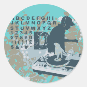 DJ T-shirts and Gifts Classic Round Sticker