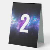 DJ Techno Dance Party Bar Mitzvah Table Tent Sign