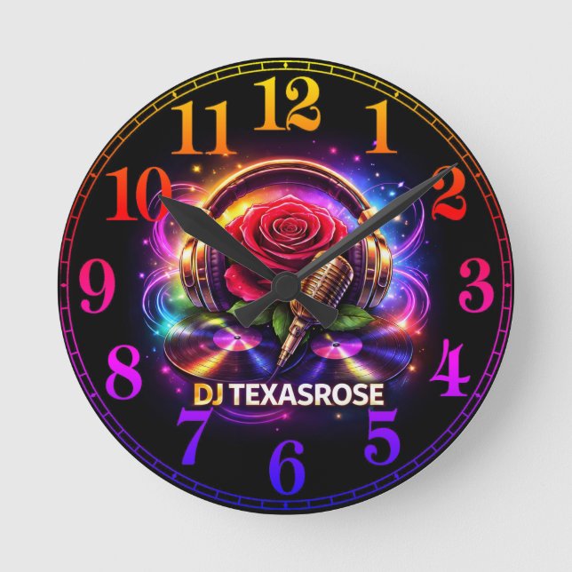 DJ TEXASROSE 2 ROUND CLOCK (Front)