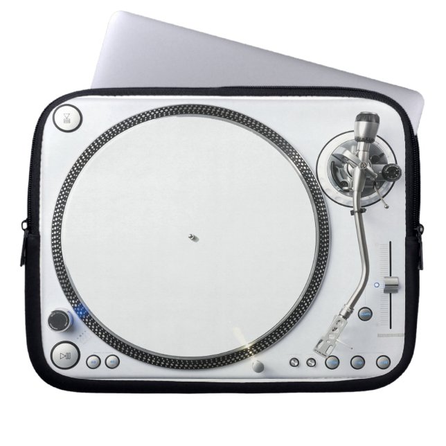Dj Turntable Background Laptop Sleeves (Front)
