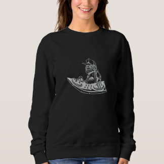 Dj Turntable Bass Deejay Music Rock Headphone Part Sweatshirt