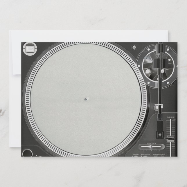 DJ Turntable Invitation (Front)