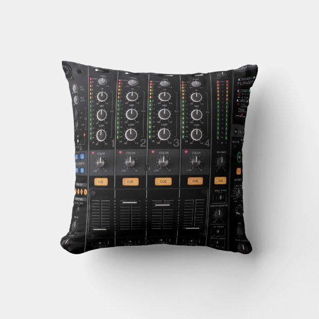 dj turntable mixer pillow (Front)
