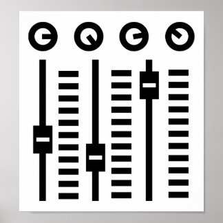 DJ Turntable Poster