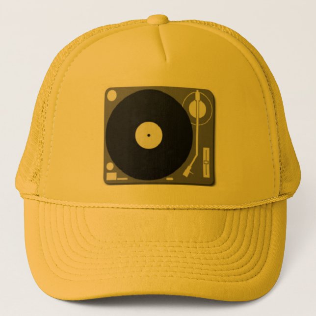dj turntable trucker hat (Front)