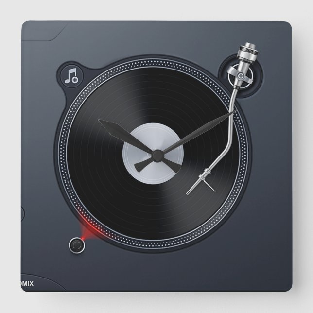 DJ turntable Wall Clock (Front)