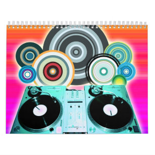 DJ Turntable with Vinyl - Pop Art Calendar