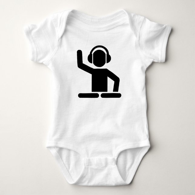 DJ Turntables Baby Bodysuit (Front)