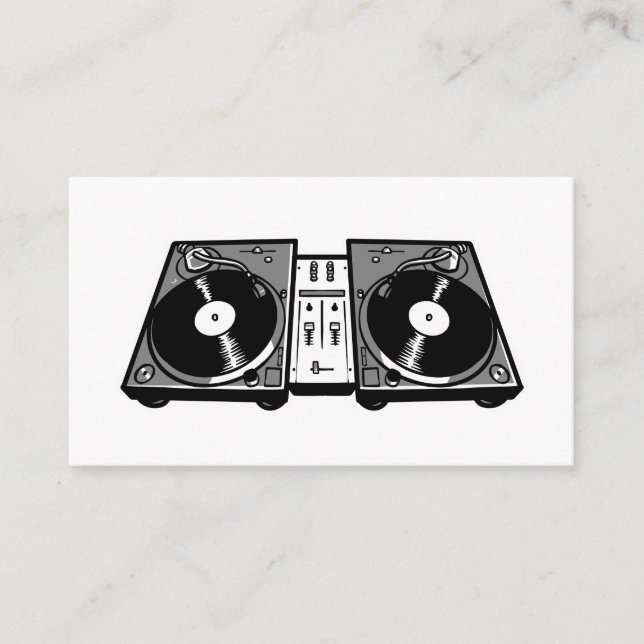 DJ Turntables Business Card (Front)