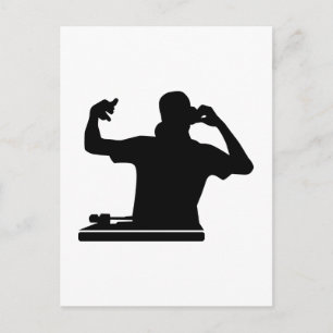 DJ Turntables club music Postcard