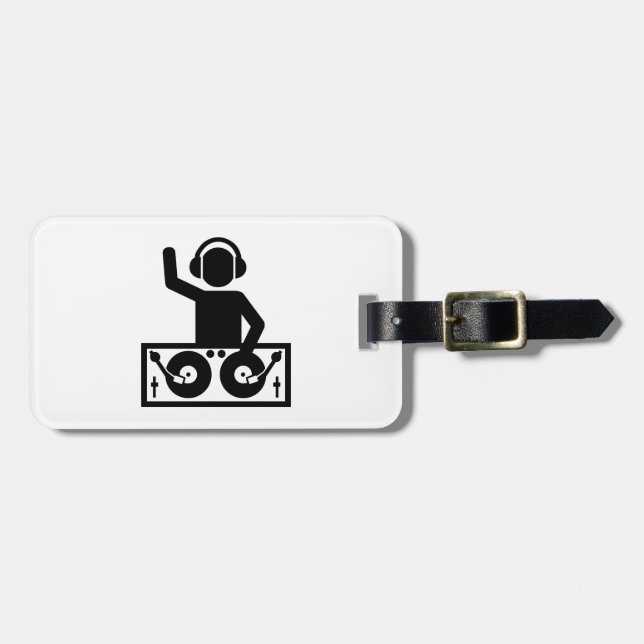 DJ Turntables Luggage Tag (Front Horizontal)
