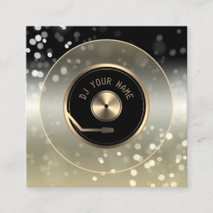 DJ vinyl plate player Business card