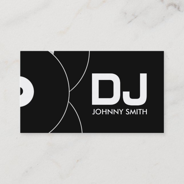 DJ Vinyl Record Music Business Card (Front)
