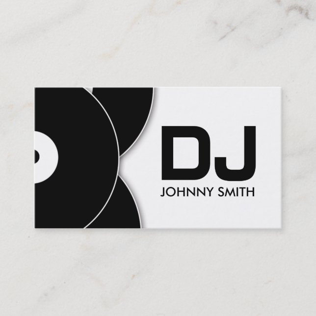 DJ Vinyl Record Music Business Card (Front)