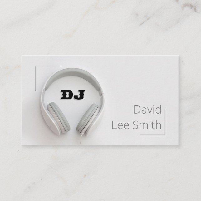 DJ White Business Card (Front)
