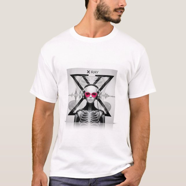DJ Xray Chest X-Ray Art Design T-Shirt (Front)